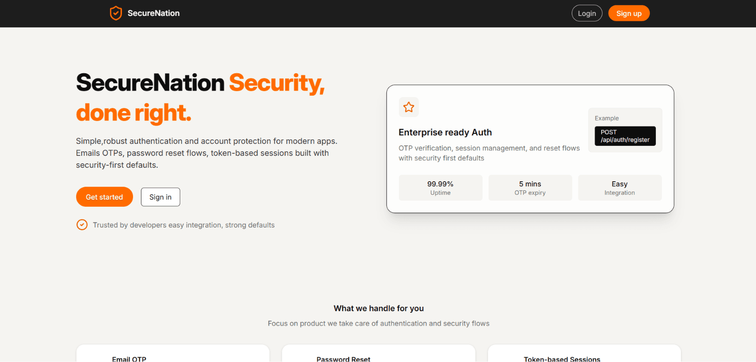 SecureNation screenshot