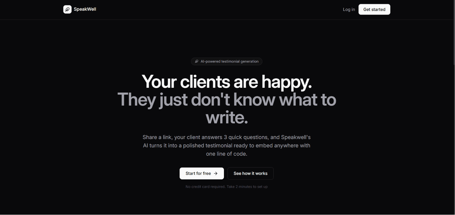 Speakwell screenshot